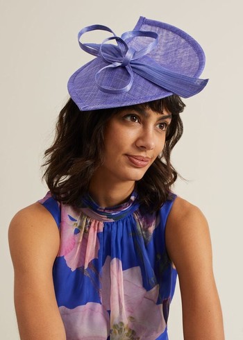 Phase Eight Silk Bow Twist Disc Fascinator Hats Blue USA | 5127496-QG